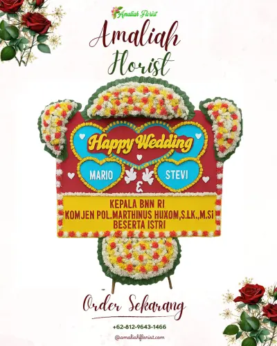 Karangan Papan Bunga Pernikahan di Ubud